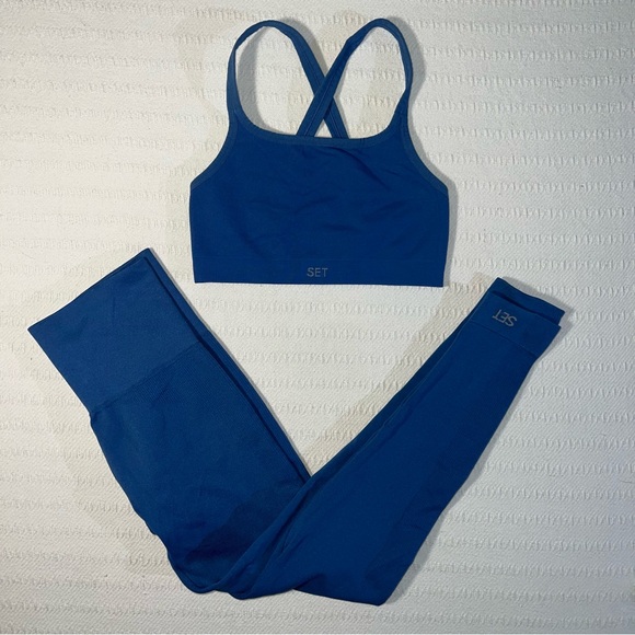 SET Active Pants - SET ACTIVE Sculptflex Sports Bra & Leggings Workout Set Sz S Athleisure Yoga